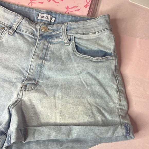 Rue21 Light Blue Denim Women's Shorts - Picture 3 of 6